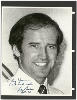 Joe Biden Signed and Inscribed 8x10" Photo with a "With best wishes USS 1987" Inscription (Beckett)